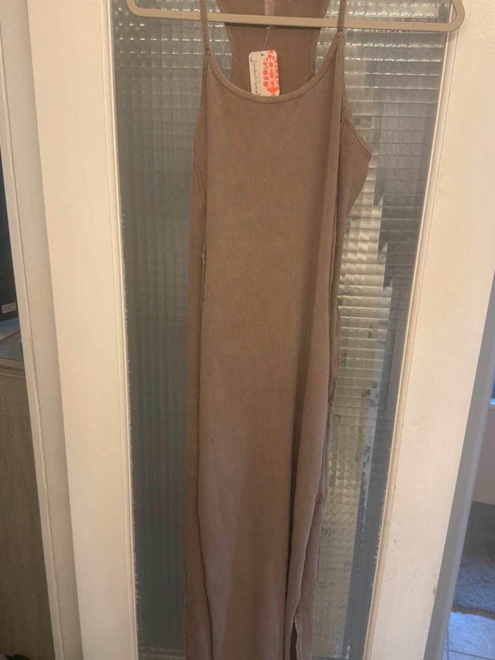 Free People Taupe Maxi Slip Dress